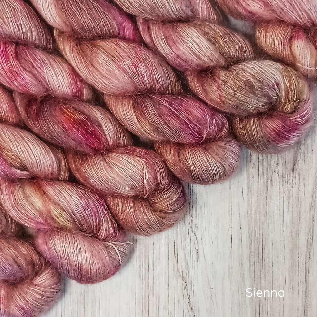 La Bien Aimée Mohair Silk yarn colorway Sienna