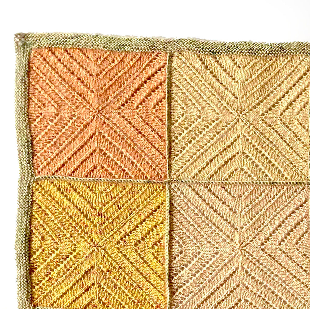 Radvent Throw knitted blanket by Ambah O'Brien closeup